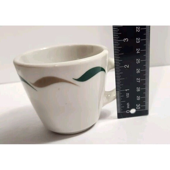 Vintage Jackson Custom China Mug Set Of Two White With Green & Brown flow  K9 - Picture 7 of 9